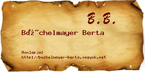 Büchelmayer Berta névjegykártya